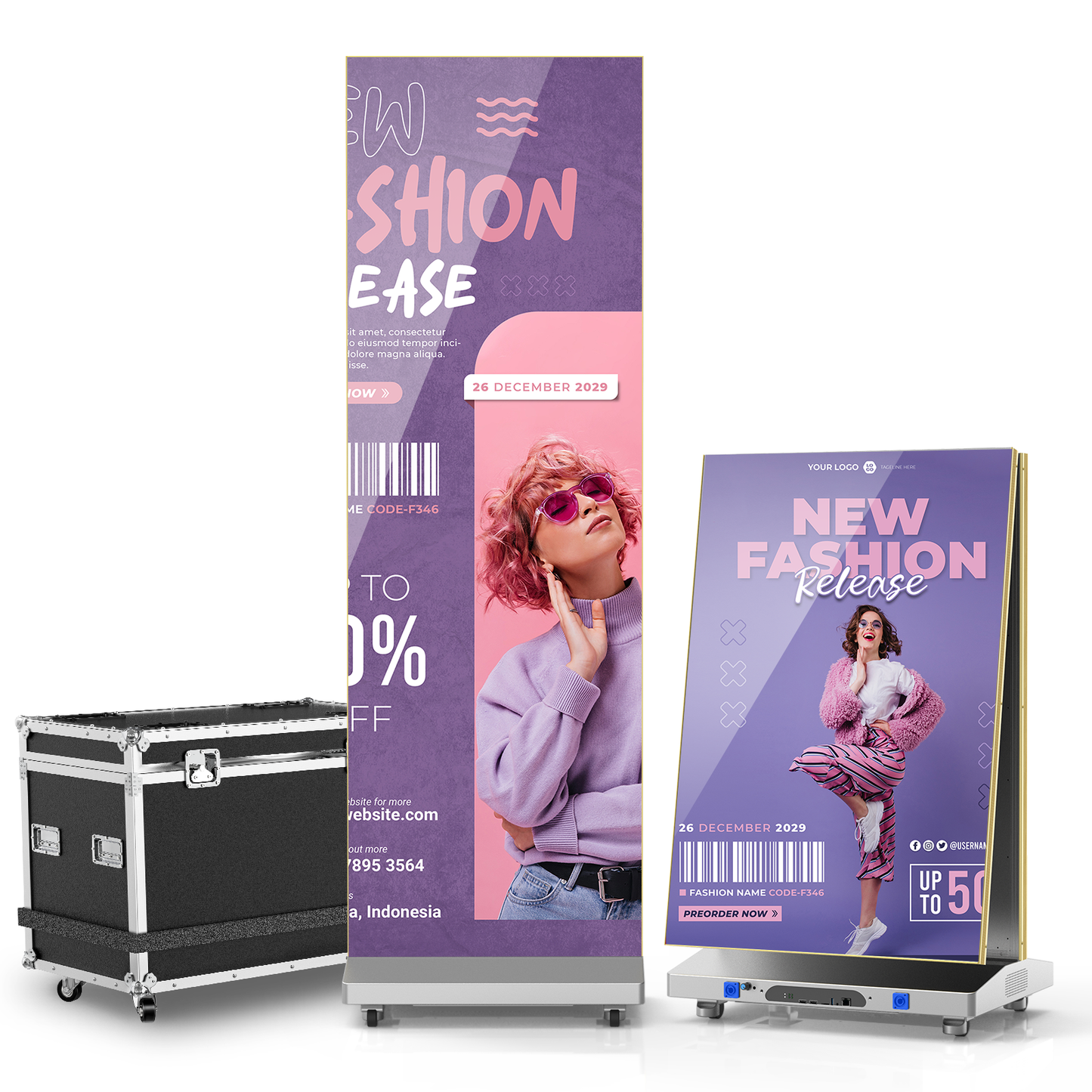 80" Seamless Splicing Foldable P1.86 LED Poster