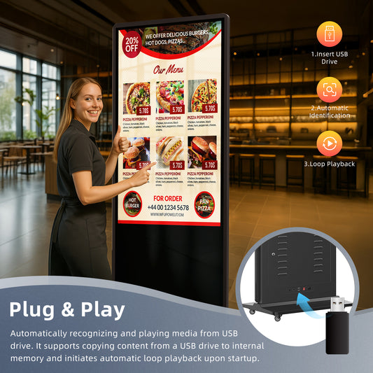 Indoor LCD digital signage (Black)