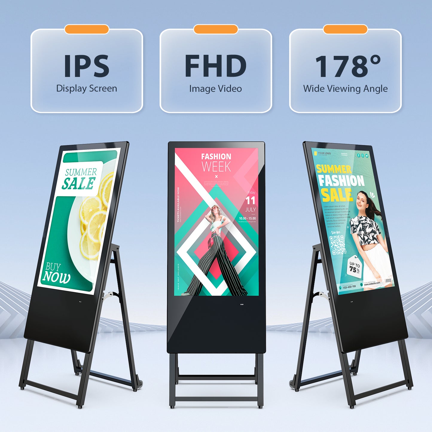 32'' Portable LCD Digital Signage