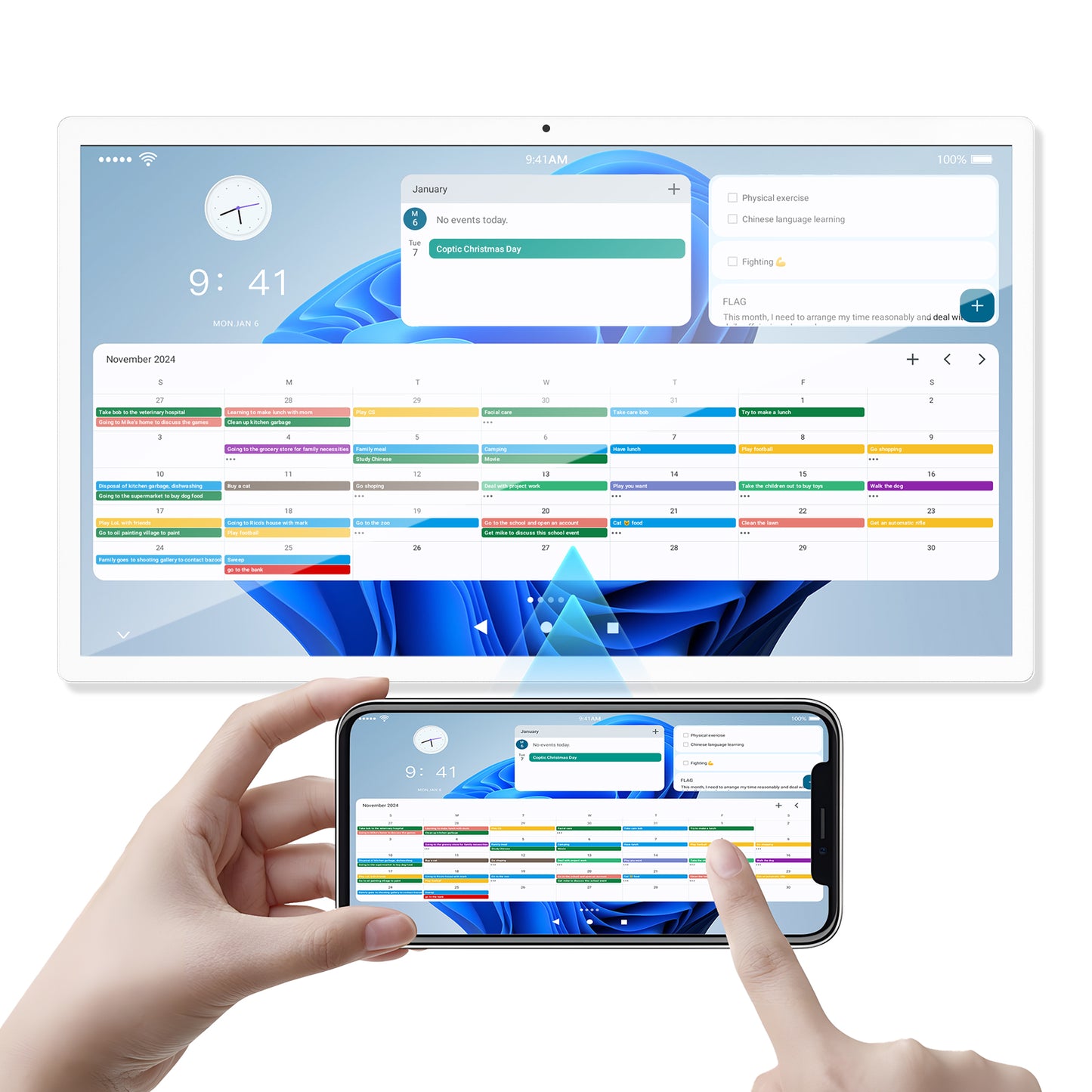 21.5'' Digital Calendar with Touchscreen