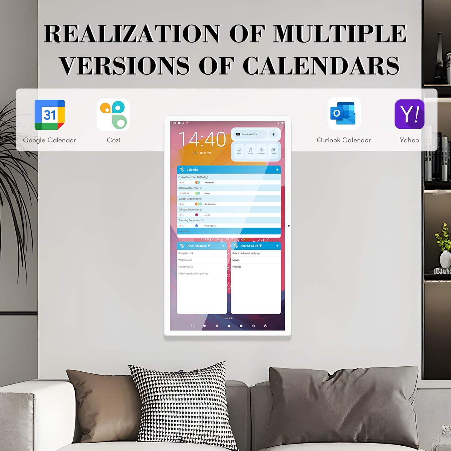 21.5'' Digital Calendar with Touchscreen