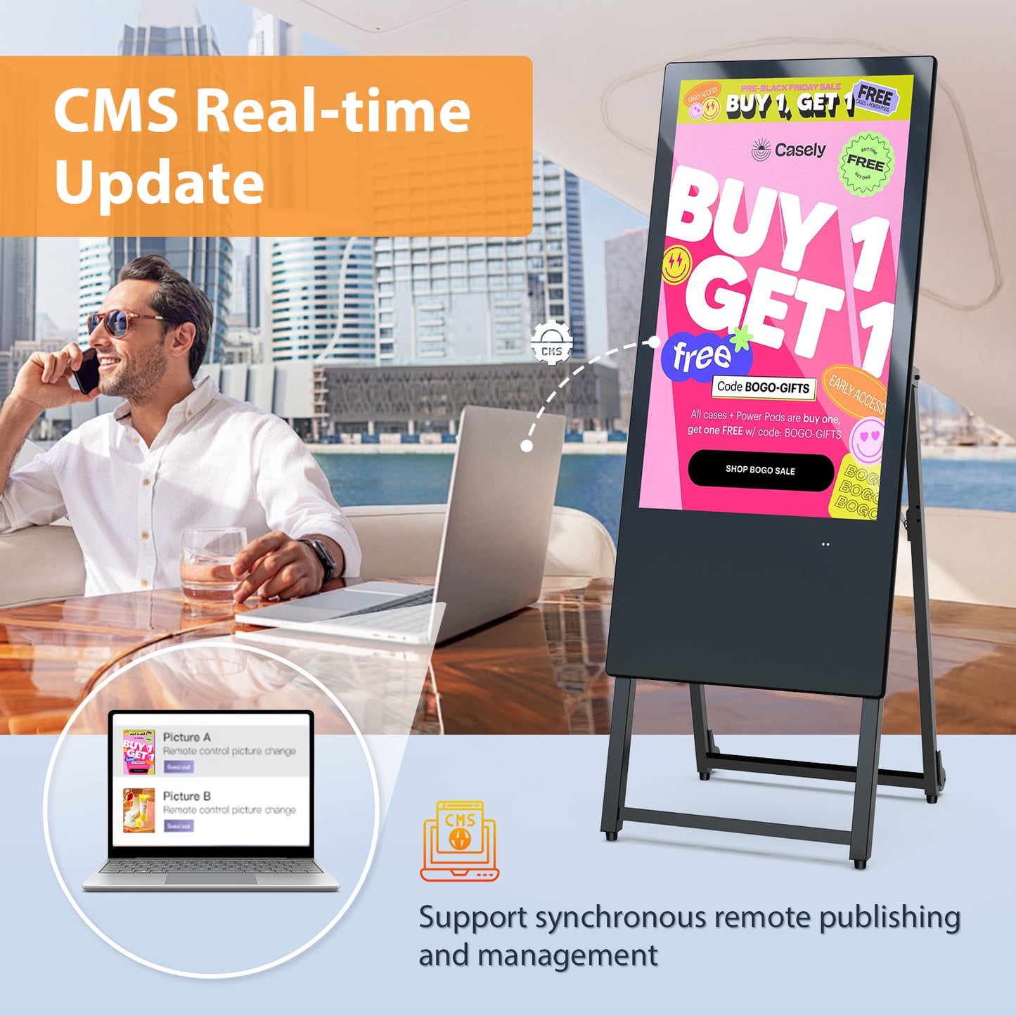 32'' Portable LCD Digital Signage