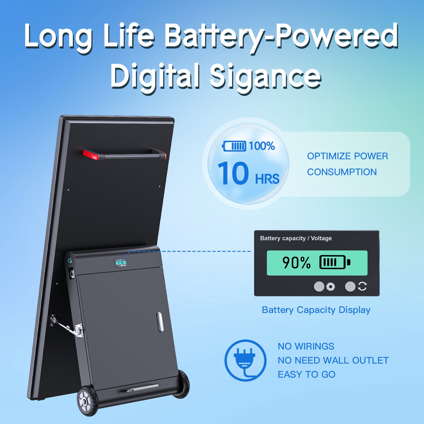 43'' Portable Outdoor Digital Signage Display