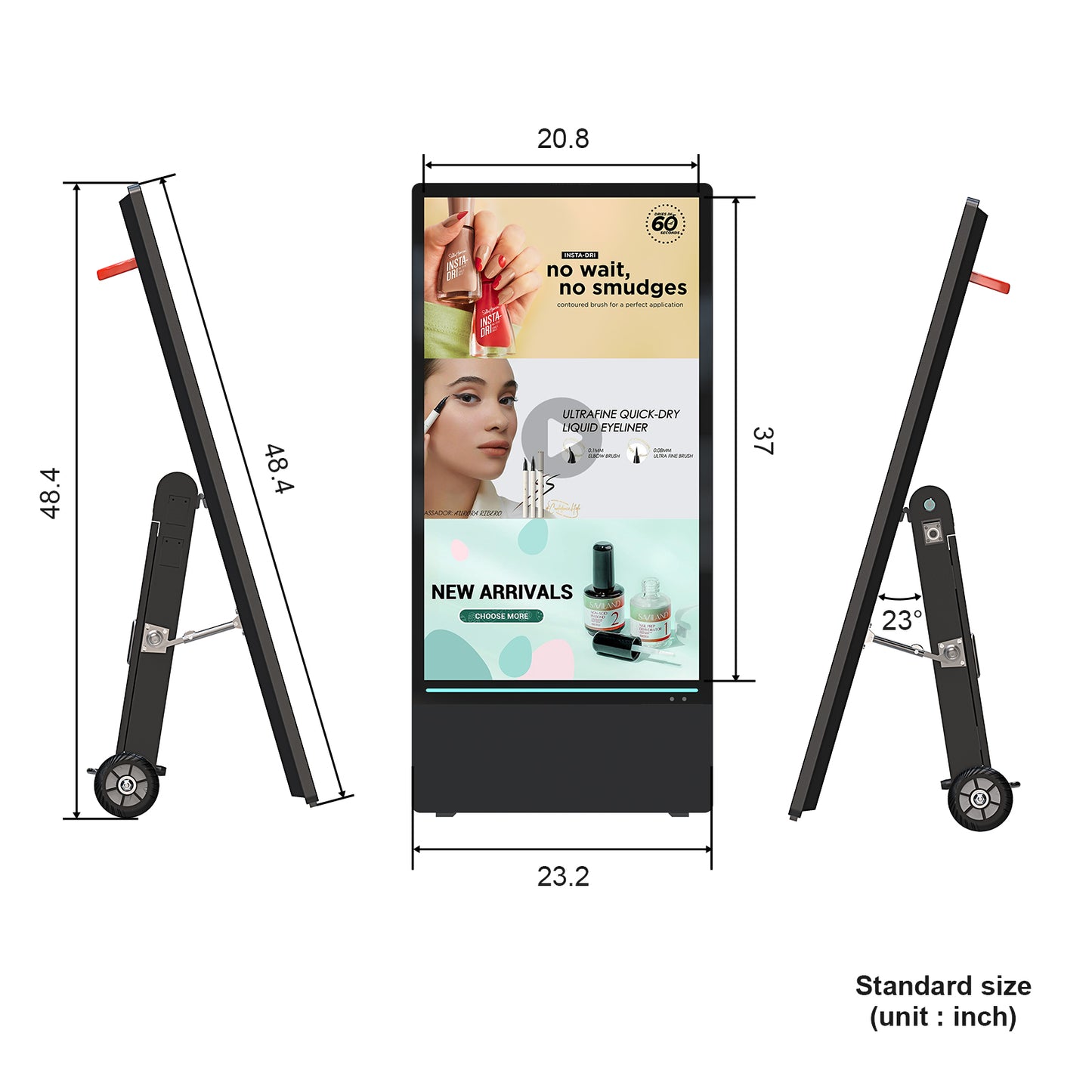 43'' Portable Outdoor Digital Signage Display