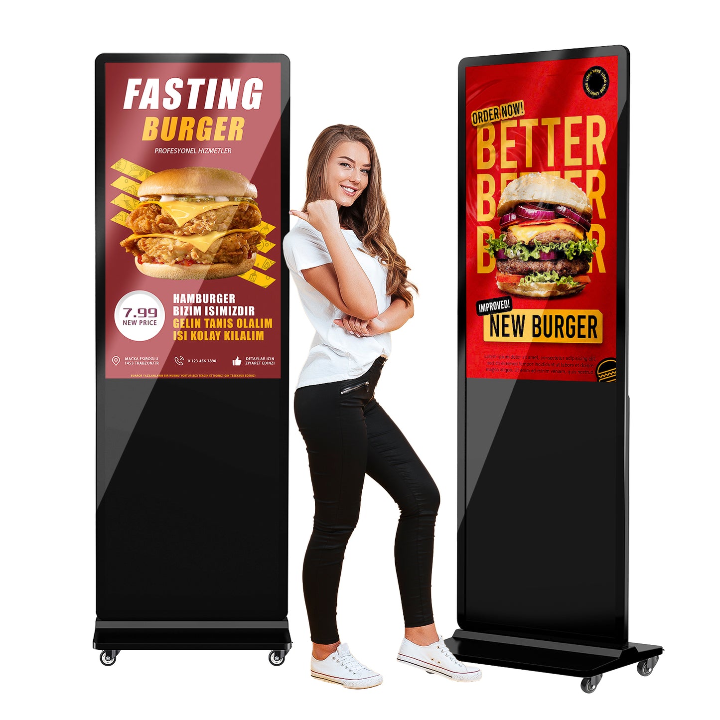Indoor LCD digital signage (Black)