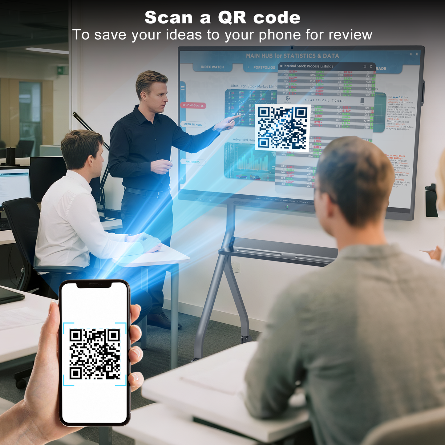 4K UHD All-in-one Smart Board for Classroom Home Office Studio (Wall Mount Included)