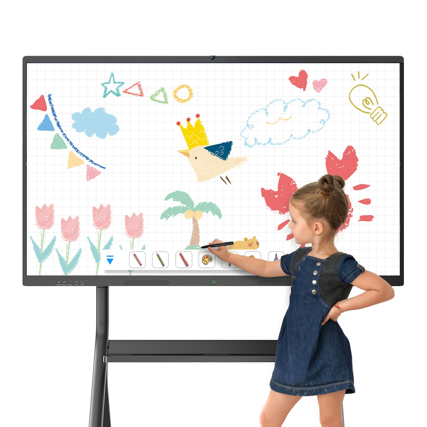 4K UHD All-in-one Smart Board for Classroom Home Office Studio (Wall Mount Included)