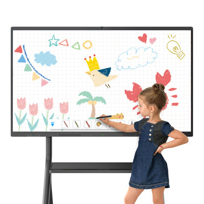 55 65 75 85 4K UHD All-in-one Smart Board for Classroom Home Office Studio (Wall Mount Included)