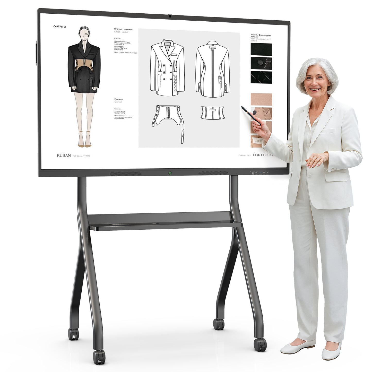 4K UHD All-in-one Smart Board for Classroom Home Office Studio (Wall Mount Included)