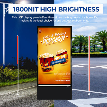 43'' Portable Outdoor Digital Signage Display with Battery (non- touch screen)