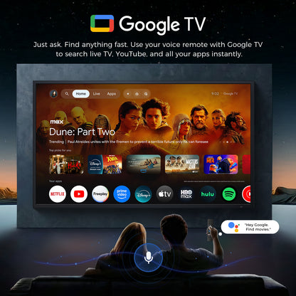 55 65" 2500 Nits 4K UHD IP55 Weatherproof Google Outdoor TV