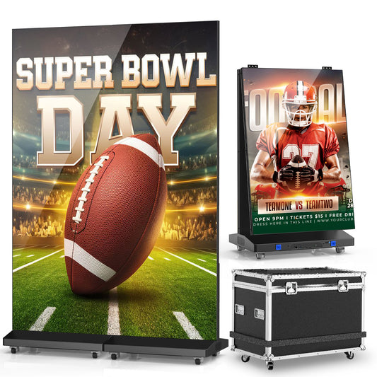 80" Seamless Splicing Foldable P1.86 LED Poster (in Black)
