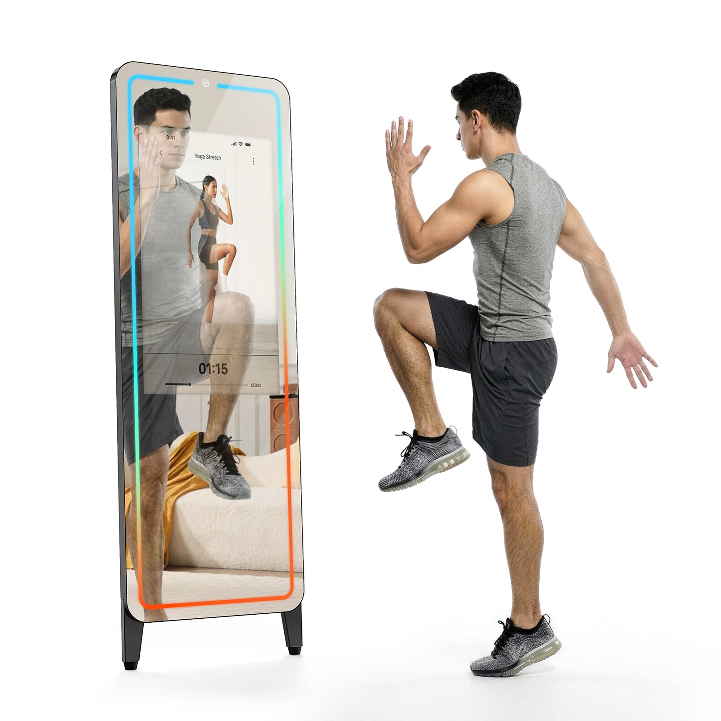 32" HD Smart Gym Mirror with Touchscreen