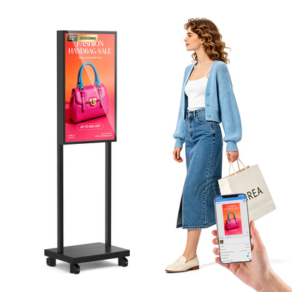 32 43 55  65" 3000 Nits High Brightness Indoor Street Window Digital Signage