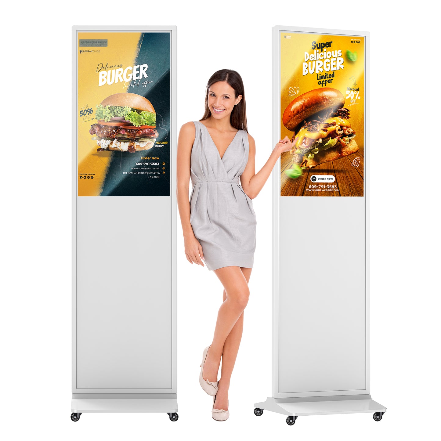 Indoor LCD digital signage (White)