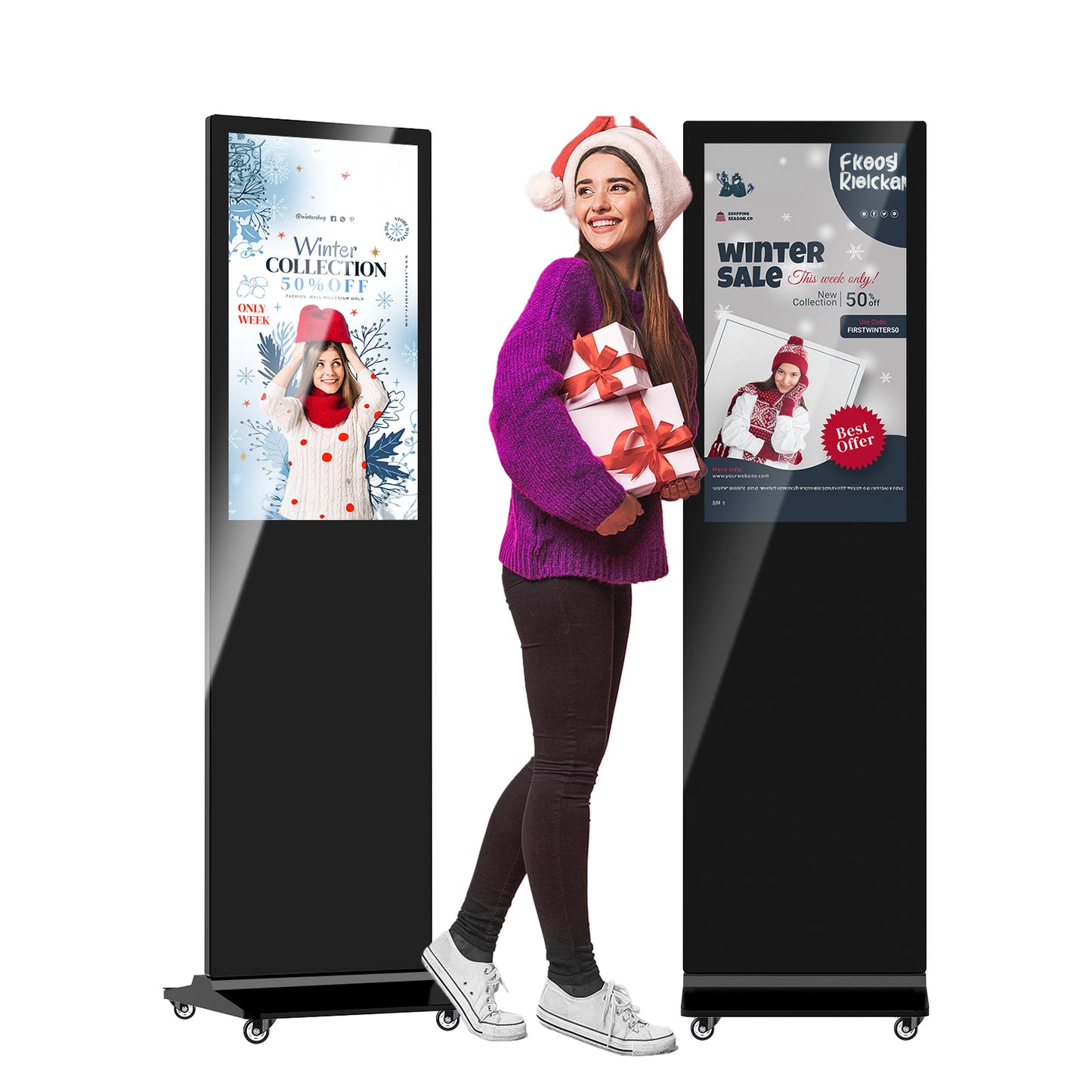 Indoor LCD digital signage (Black)