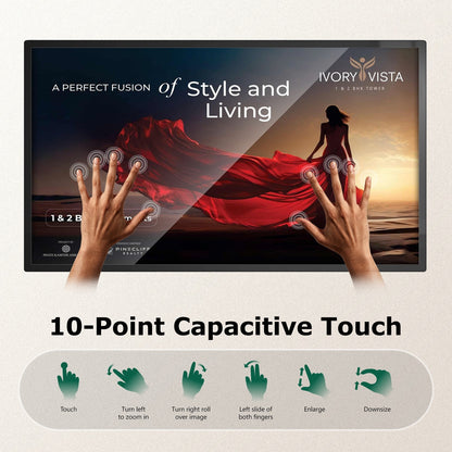21.5 32 43" Touch Screen Digital Signage  (Wall Mount Included)