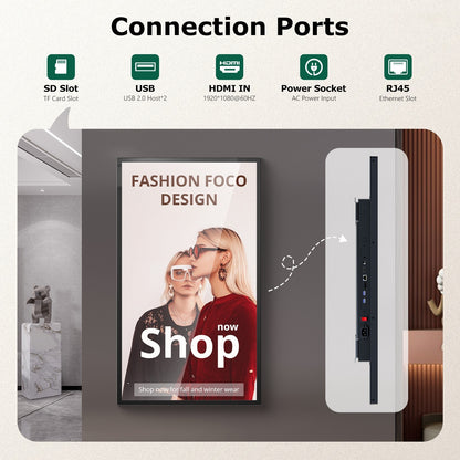 21.5 32 43" Touch Screen Digital Signage  (Wall Mount Included)