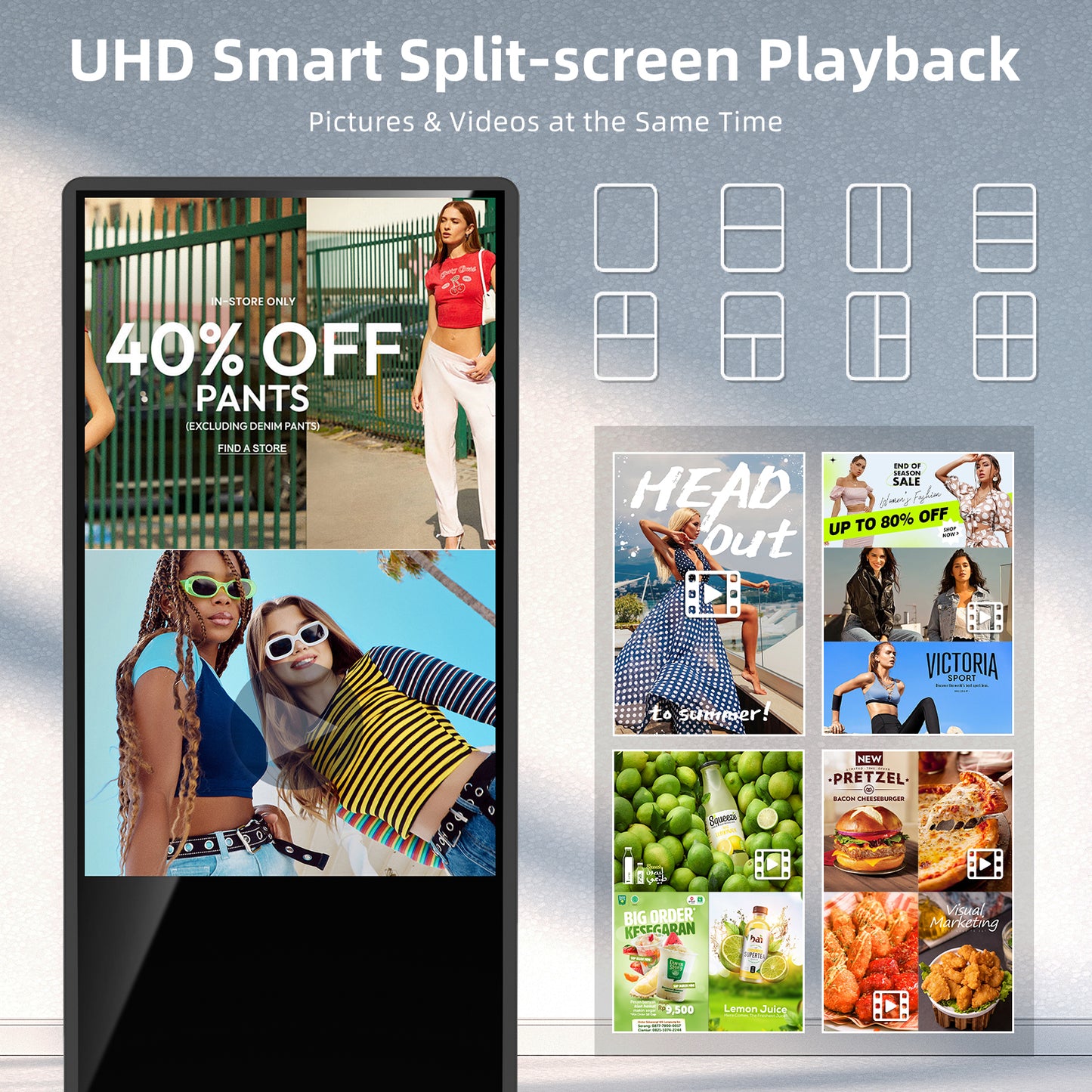Indoor LCD digital signage (Black)