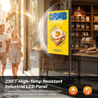32 43 55  65" 3000 Nits High Brightness Indoor Street Window Digital Signage