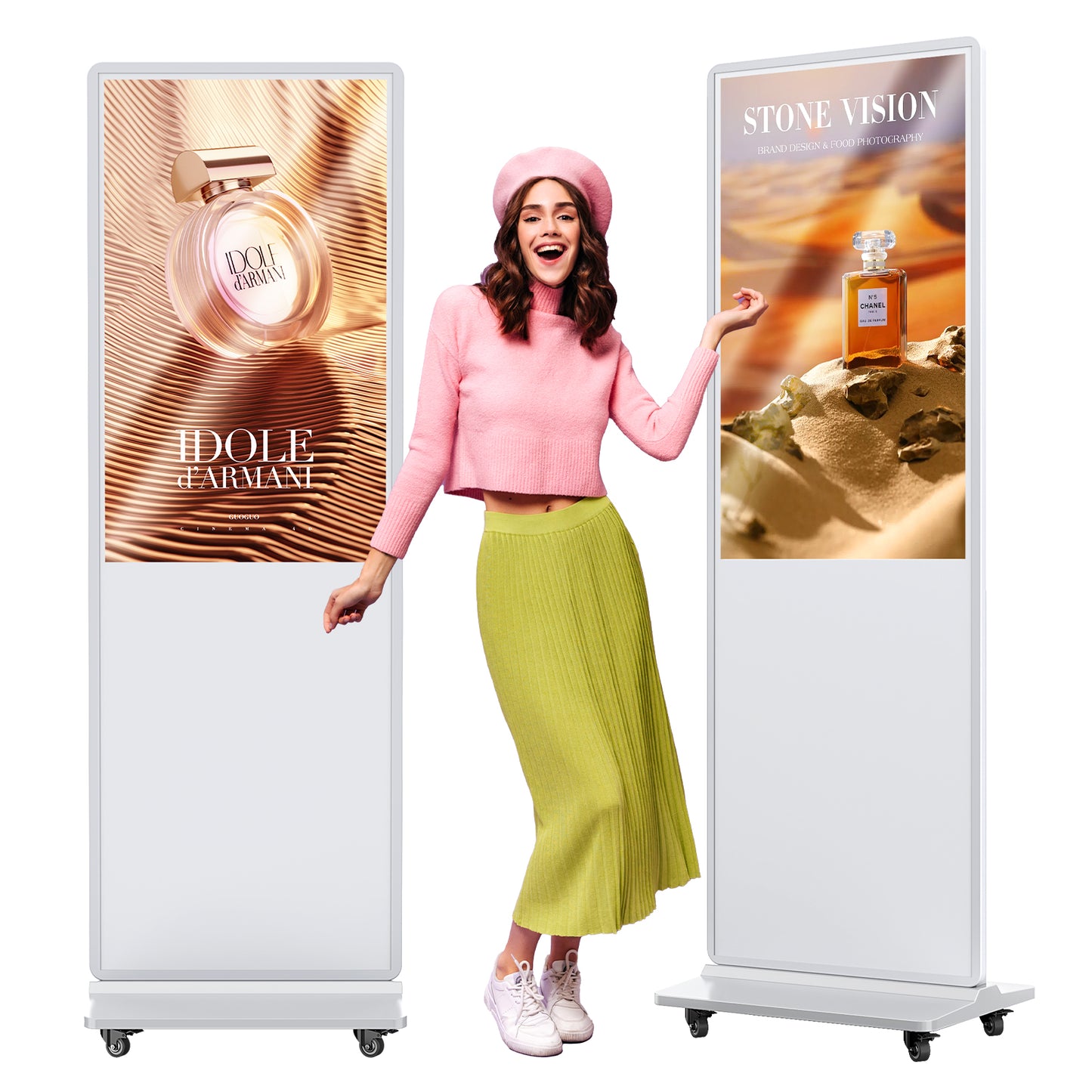 Indoor LCD digital signage (White)