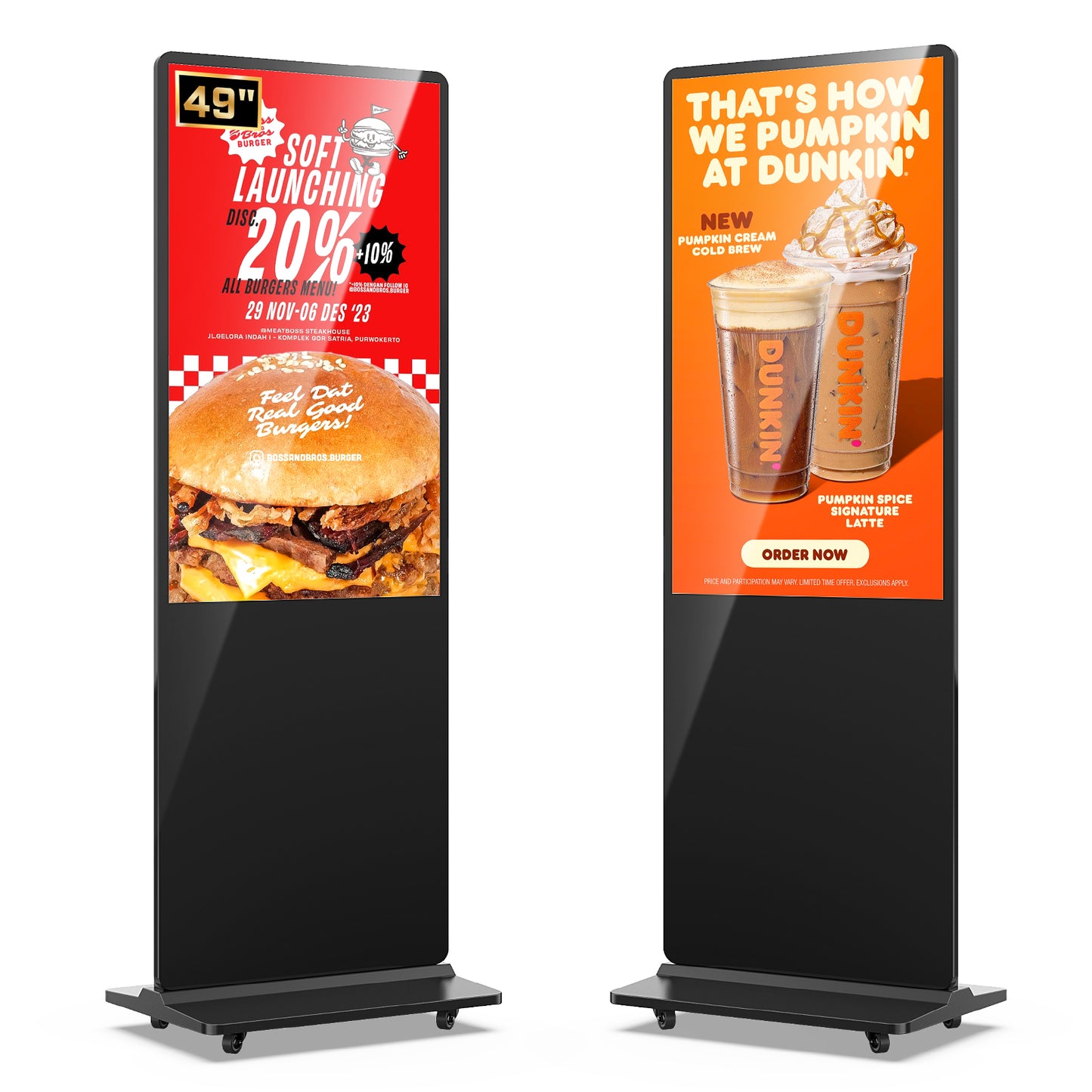 32 43 49 55 65" Indoor LCD digital signage (Black)