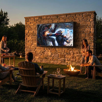 55 65" 2500 Nits 4K UHD IP55 Weatherproof Google Outdoor TV