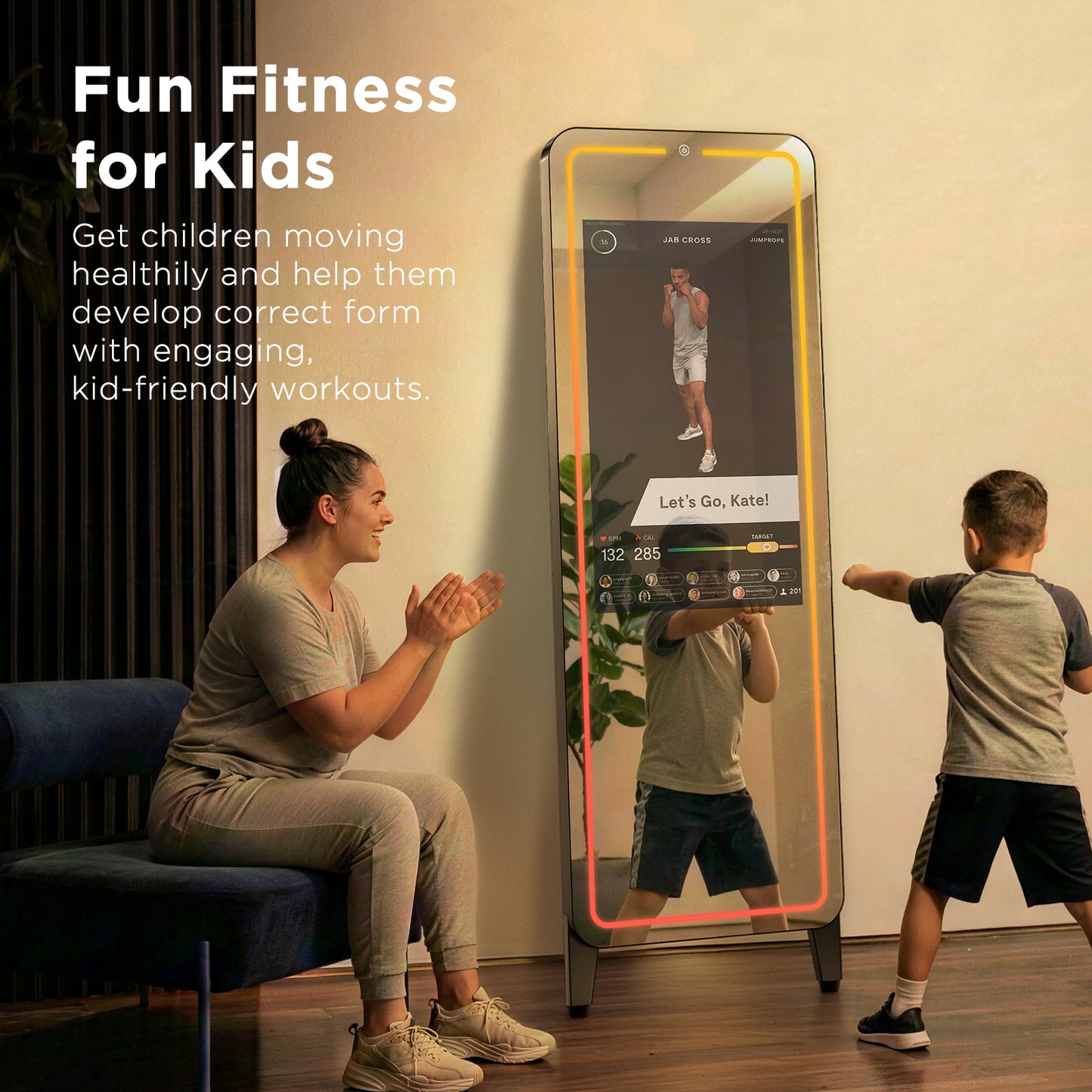 32" HD Smart Gym Mirror with Touchscreen