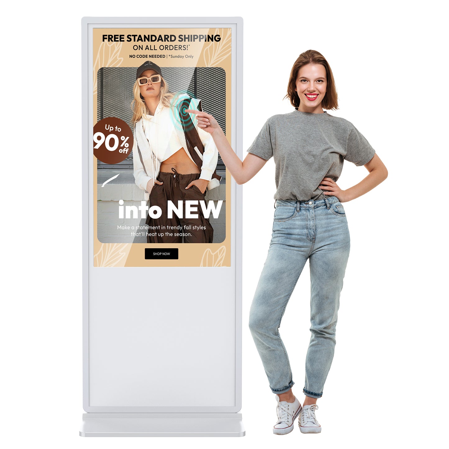 Indoor LCD digital signage (White)