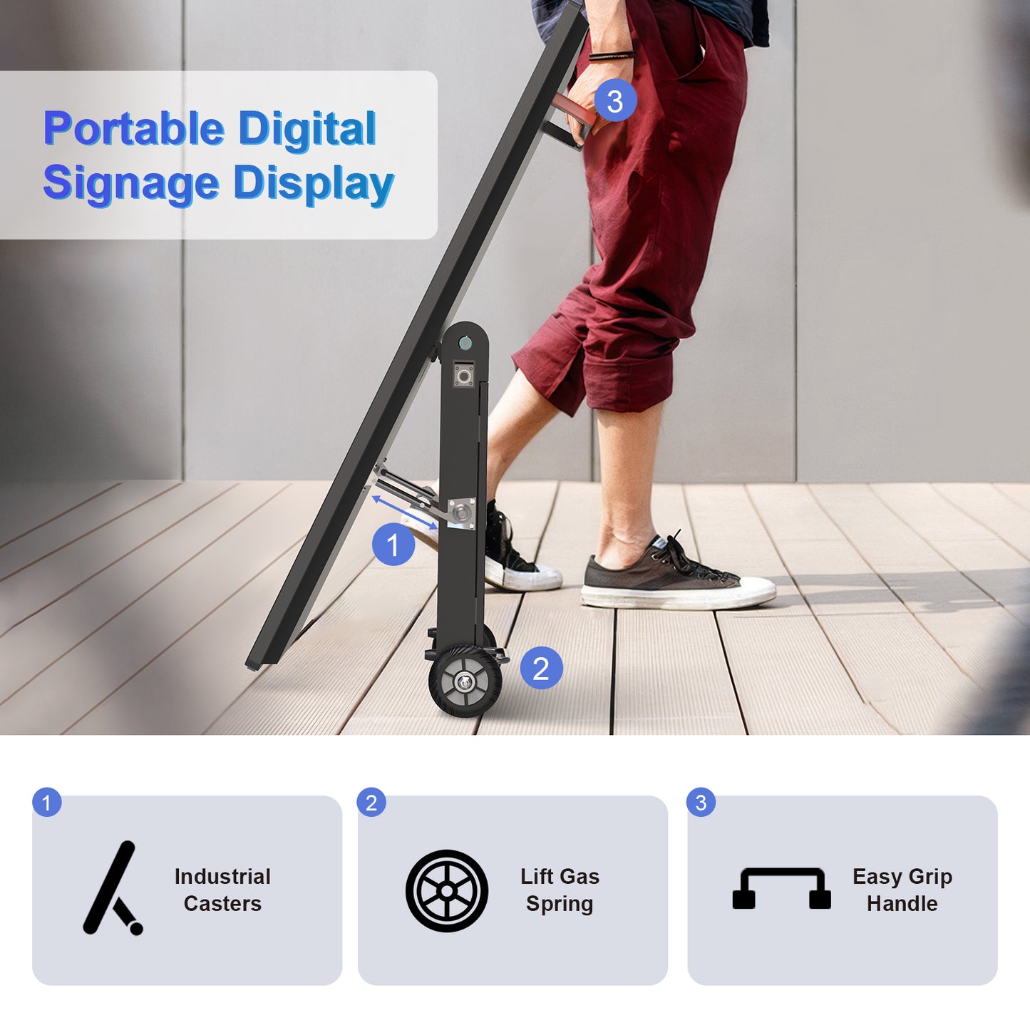 43'' Portable Outdoor Digital Signage Display