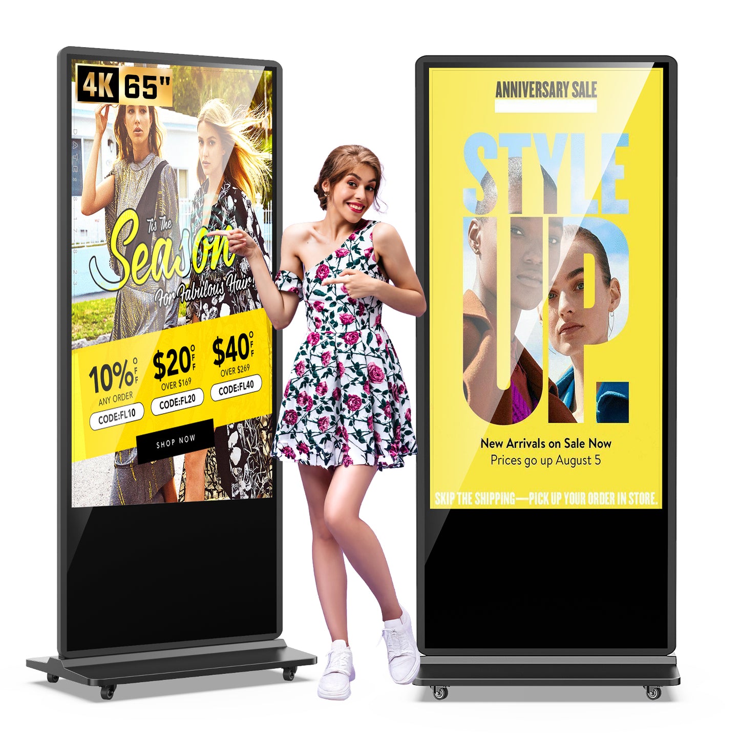 32 43 49 55 65" Indoor LCD digital signage (Black)