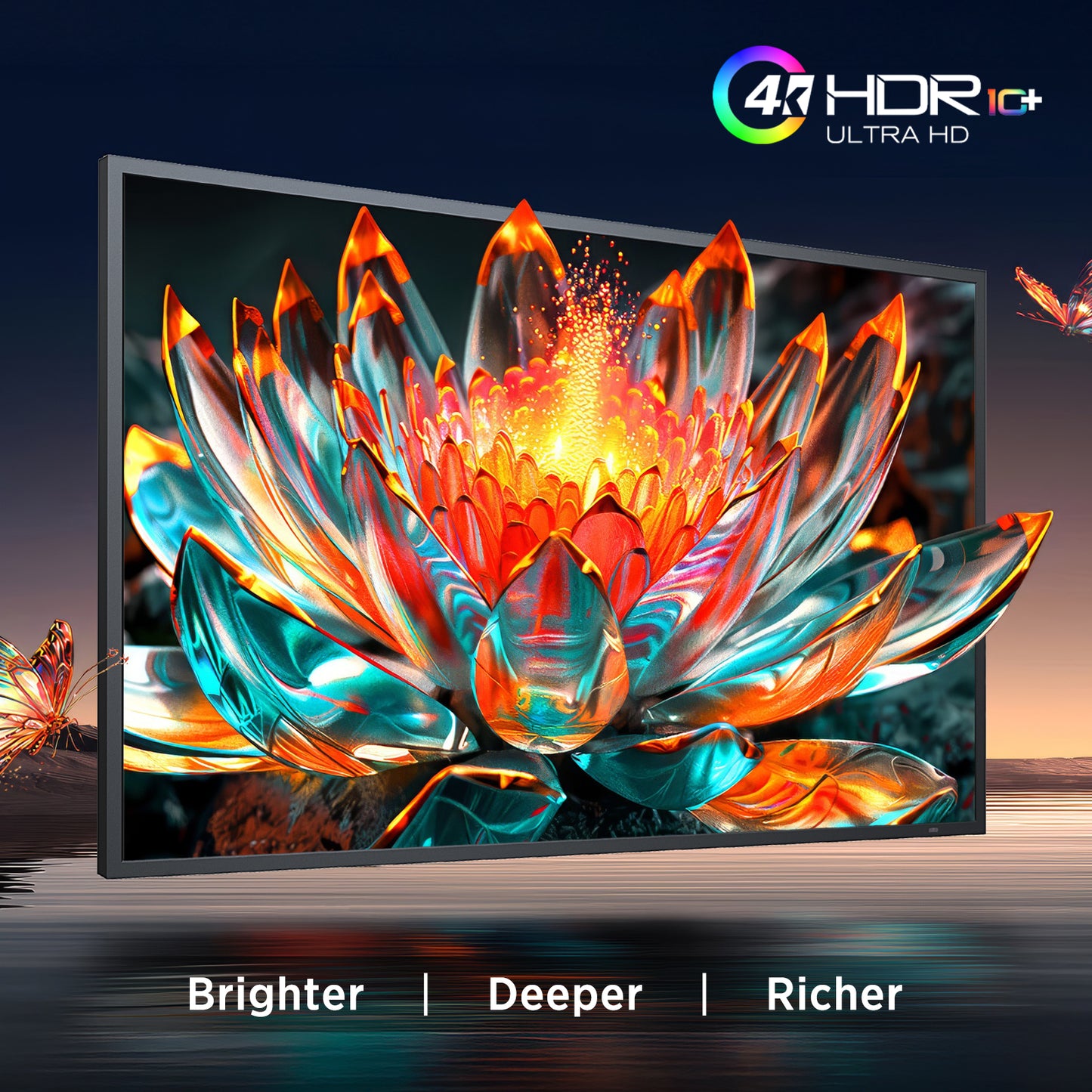 55 65" 2500 Nits 4K UHD IP55 Weatherproof Google Outdoor TV