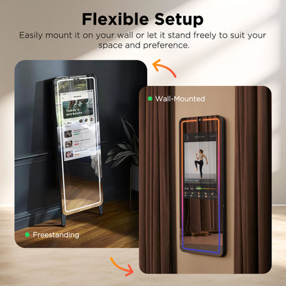 32" HD Smart Gym Mirror with Touchscreen