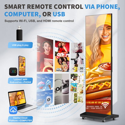 80" Seamless Splicing Foldable P1.86 LED Poster